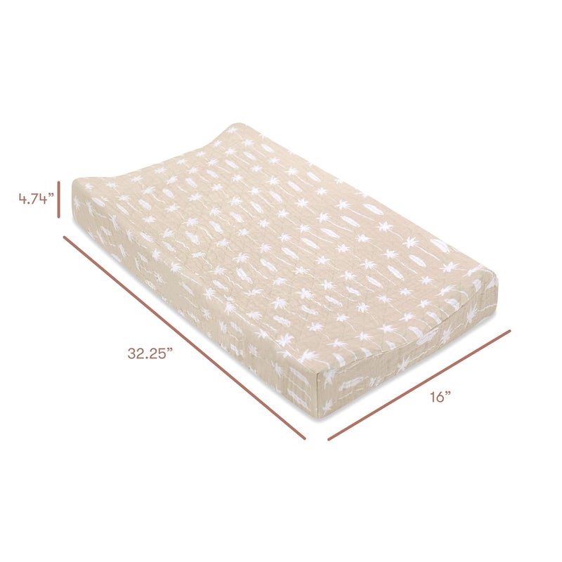 babyletto 100% Quilted Organic Cotton Changing Pad Cover, GOTS-Certified, Fitted 360°, Ultra-Soft and Breathable Muslin - Beach Bum - Image 3